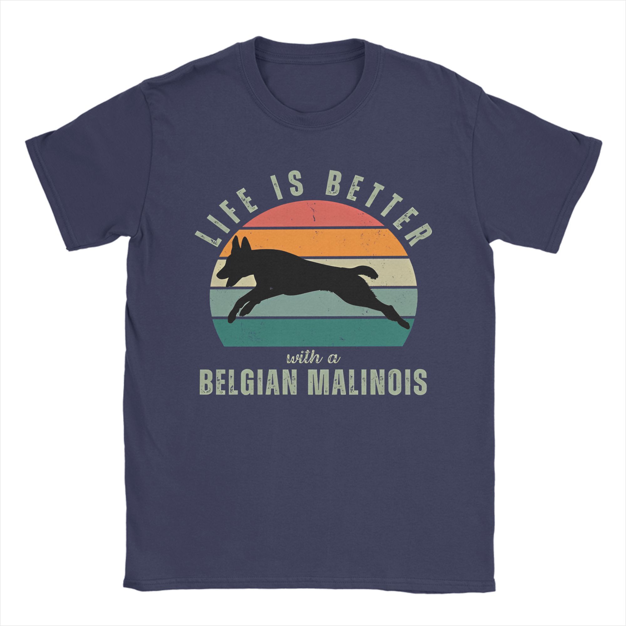 

Men Life is Better with a Belgian Malinois T Shirt Pure Cotton Clothes Funny Short Sleeve Crew Neck Tees 4XL 5XL 6XL T-Shirt 4XL