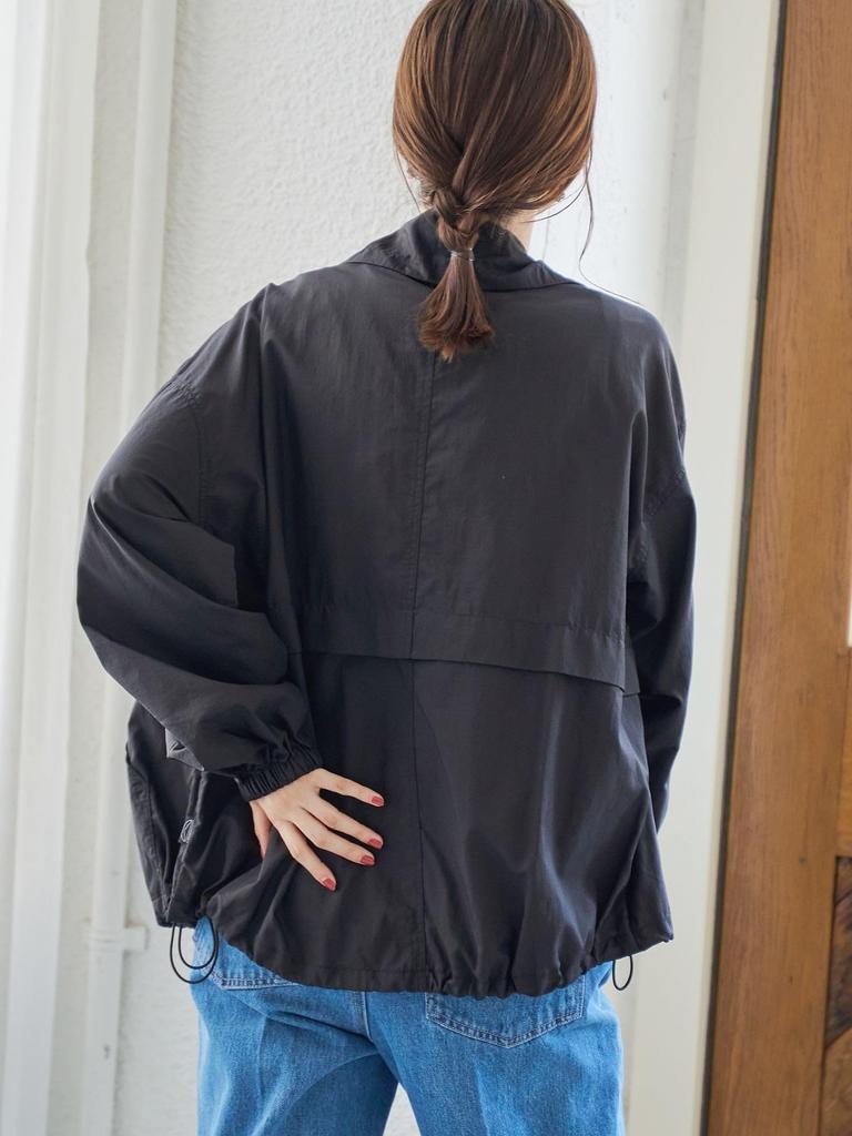 Cohen Water-Repellent Sheer Rip Nylon Stand-Up Blouson 76606000009 0970 BLACK(09) L