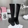 Winter Version of Cake Soled High Boots for Women Thick Soled Over The Knee Elastic Boots  Height Increasing Versatile Long Boot