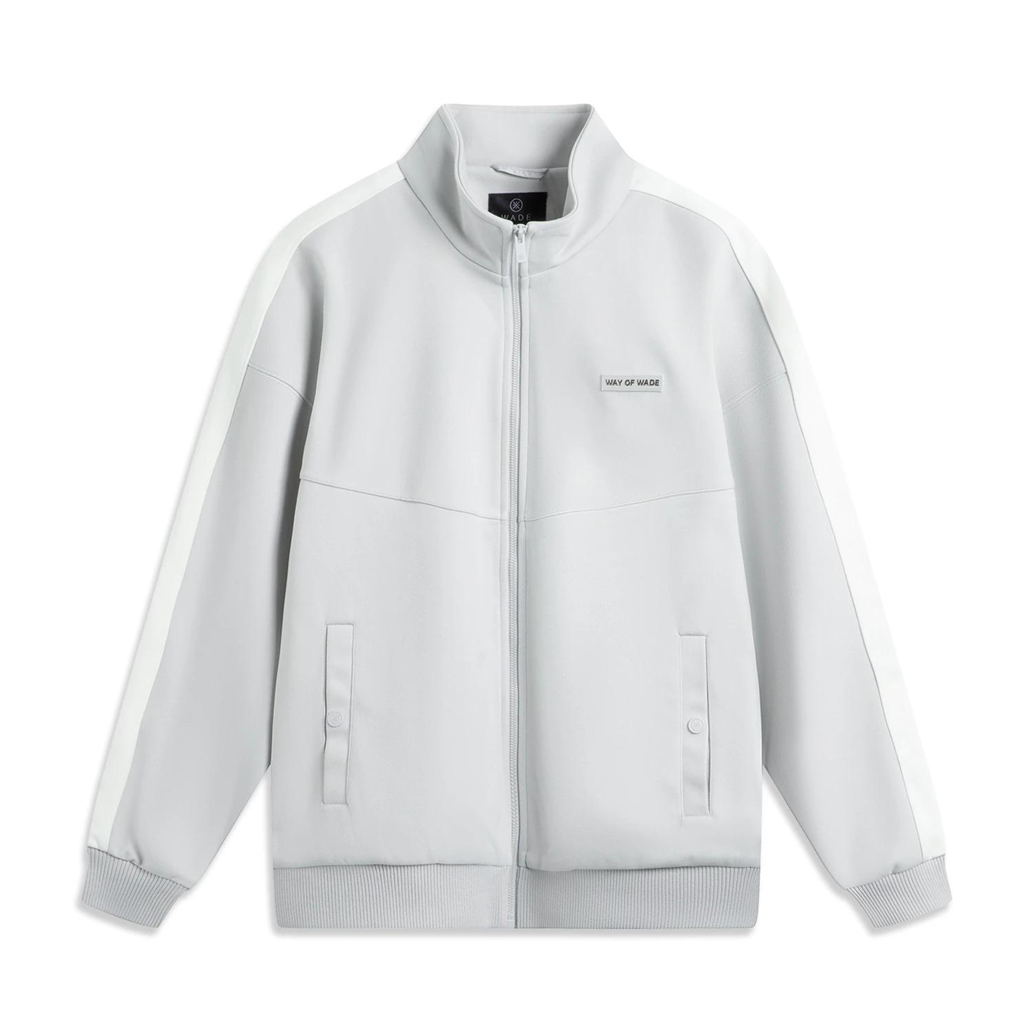 

Li-Ning Wade Series Color Block Zipper Stand Collar Versatile Loose Jacket Men jackets Light-Gray AFDV525-2 XXL