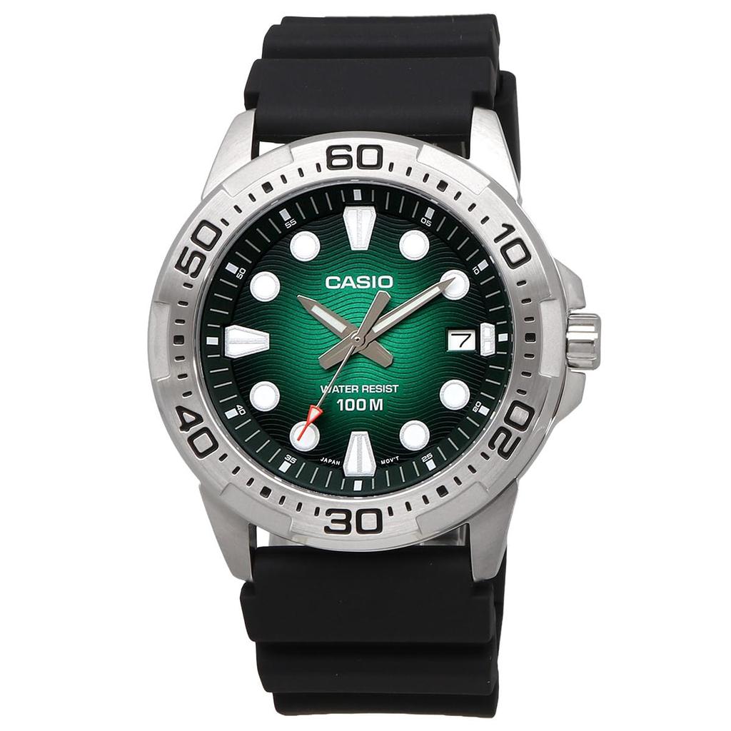 CASIO Standard Analog Quartz Men's Watch MTD-140-3AV with Urethane Strap, Green