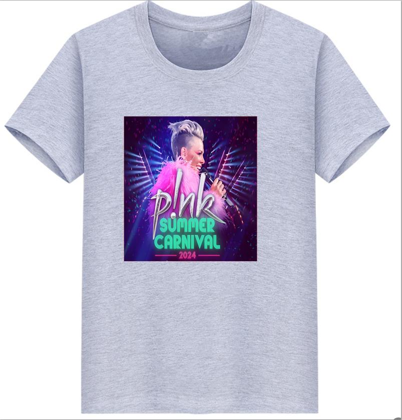 Pnk Cropped T Shirt Summer Carnival Tour Pink Tour Iconic Pnk Merch Tshirt Aesthetic Clothes Oversized T Shirt Tops