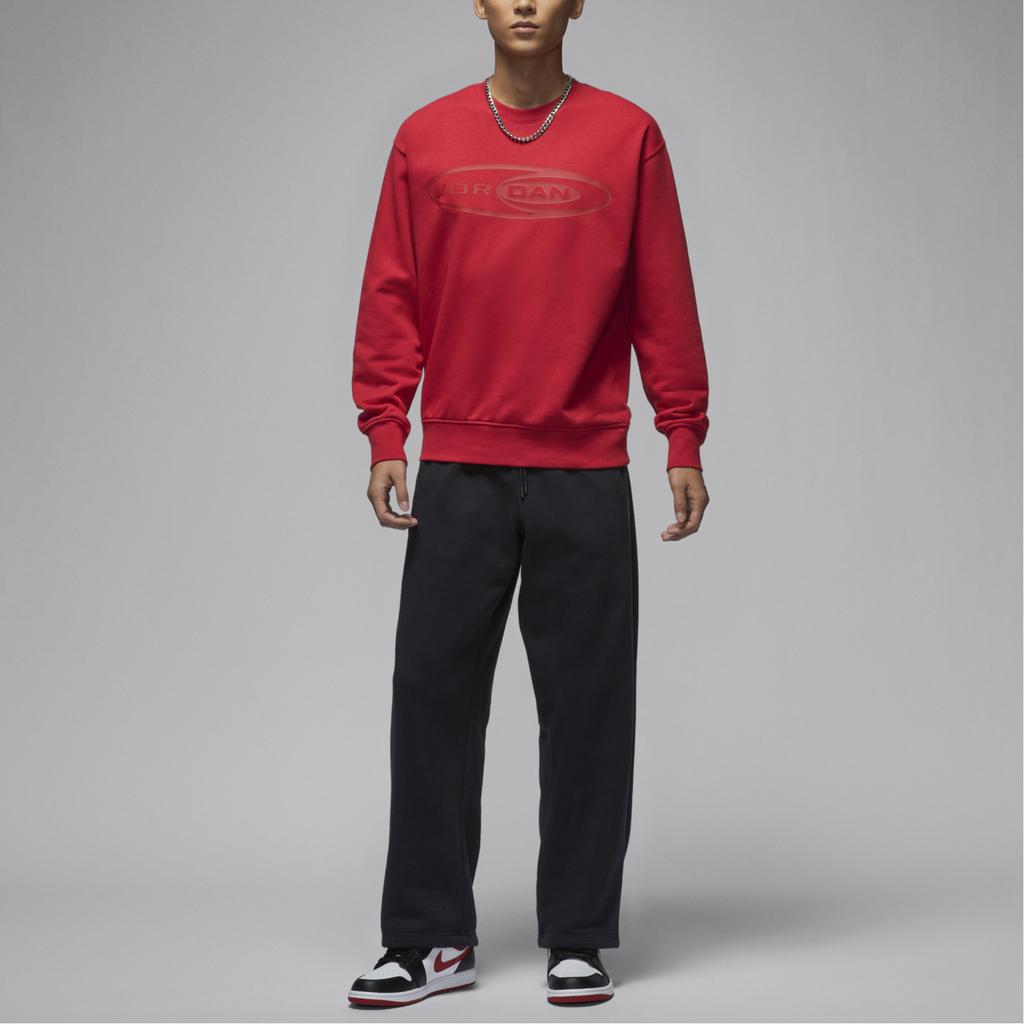 Jordan As M J Ess Y2K Gfx Crew Neck Comfortable Pullover Solid Color Long Sleeve Sweatshirt Men Sweatshirt Red HV9284636