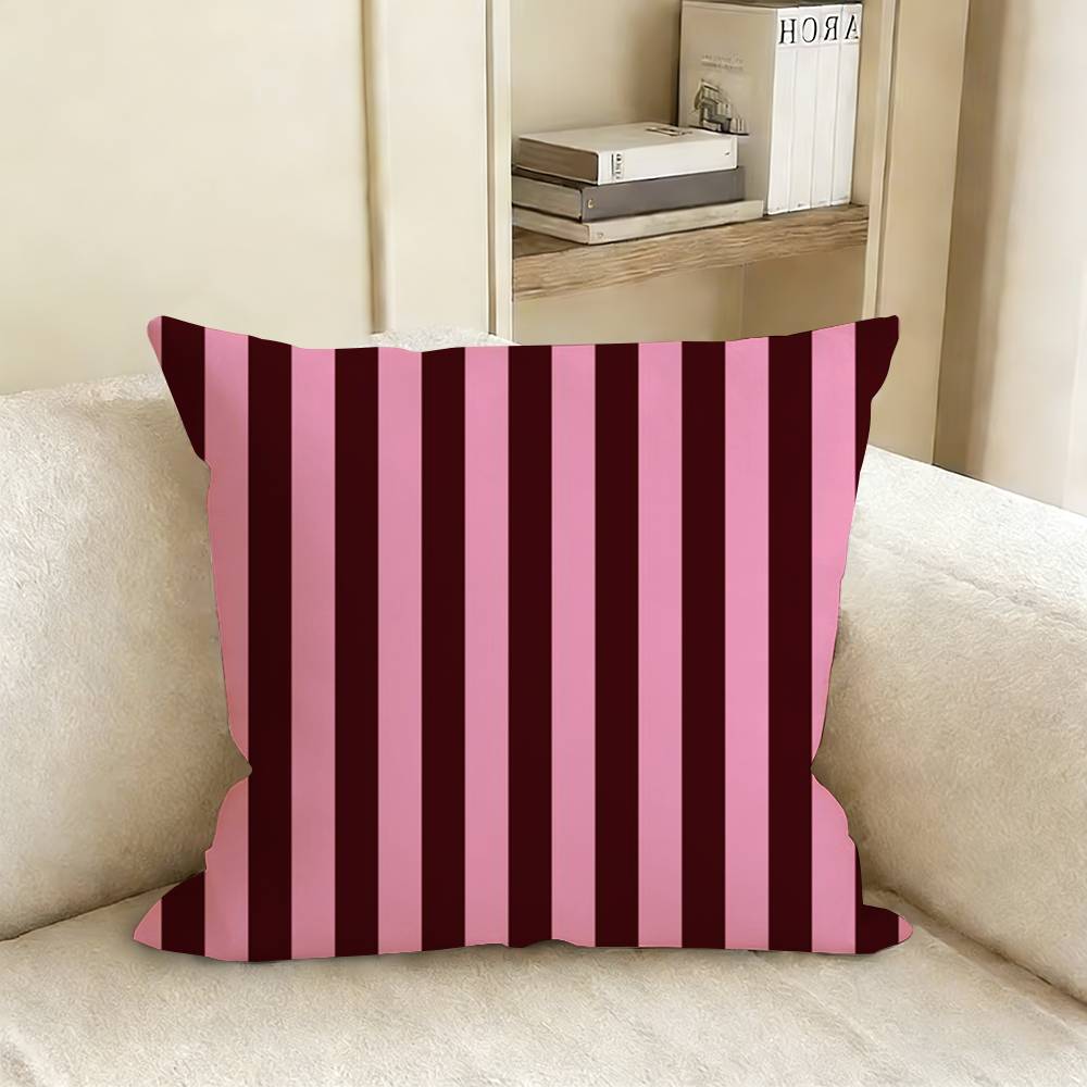 Bordeaux Weiß gestreift Kissenbezug Sofakissenbezug Heimzimmer Dekoration Kindergeschenk