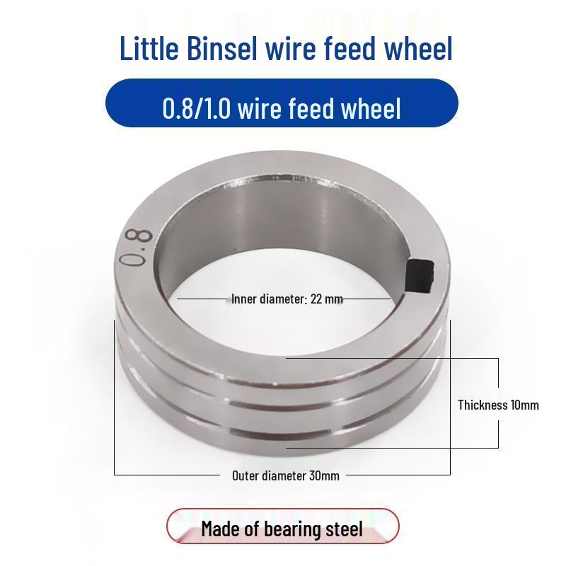 Gas-Shielded MIG Welding Wire Feeder Accessories: Panasonic/Binzel Style Guide Wheel 1.2/0.8.