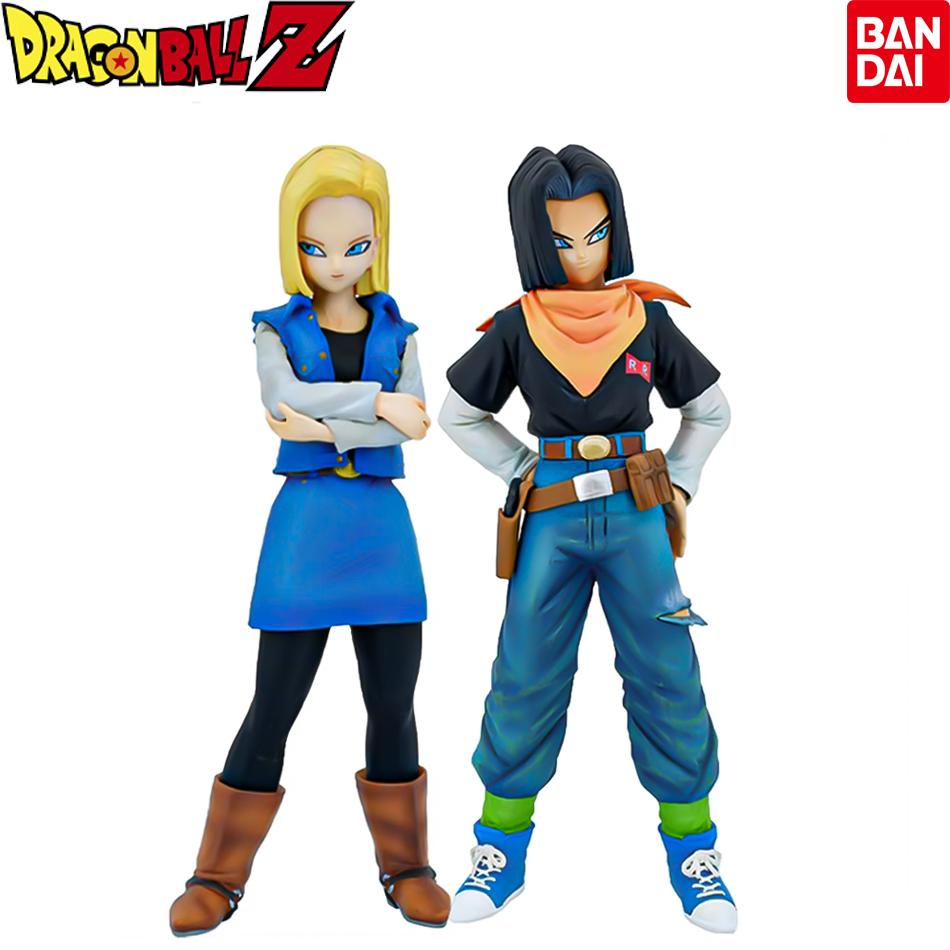 25CM Anime Dragon Ball Z Android 17 18 Figure Android 18 PVC Action Figures Collection Model Playthings Designed for Children Xmas Gifts