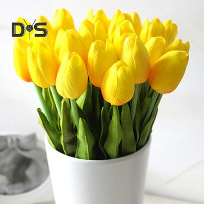 10 sztuk Home Party Decor Sztuczne tulipany ze sztucznej skóry w prawdziwym dotyku