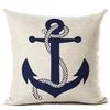 Nordic Stil Baumwolle Leinen Kissenbezug Anker Muster Marine Schiff Werfen Kissen Fall Dekorative Kissenbezug Cojines Almofadas