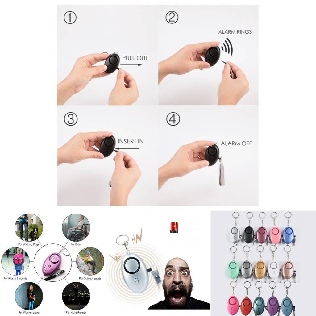 Kompakter und leistungsstarker persönlicher Alarm-Schlüsselanhänger für Frauen mit 130-135 dB Schall