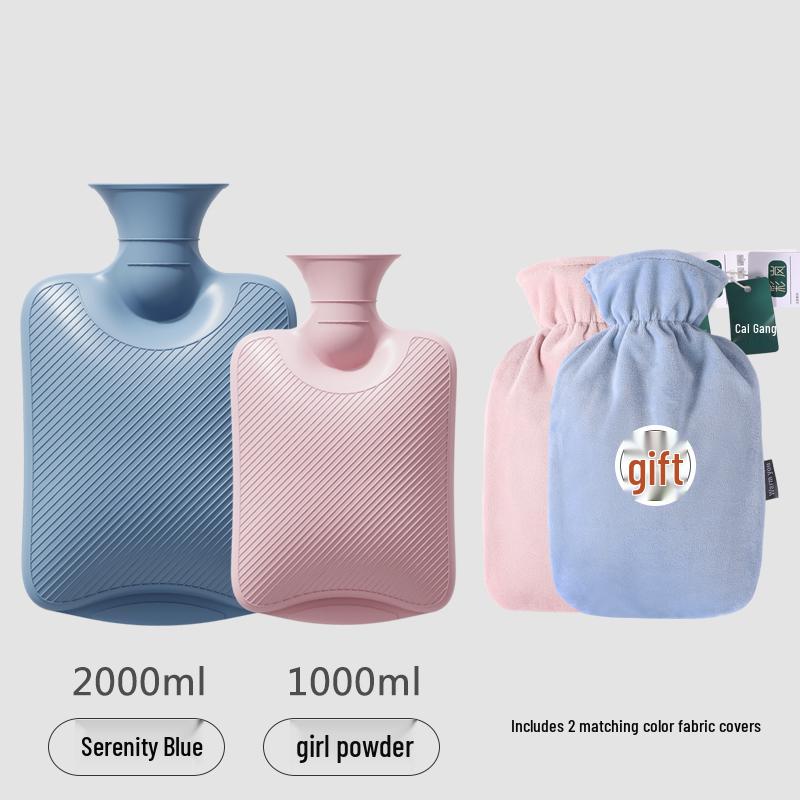 Large Plush Hot Water Bottle & Hand Warmer for Abdomen and Feet