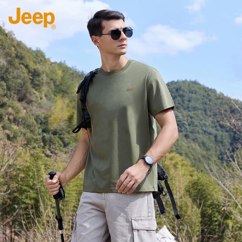JEEP Men's Round Neck Short Sleeve T-shirt
