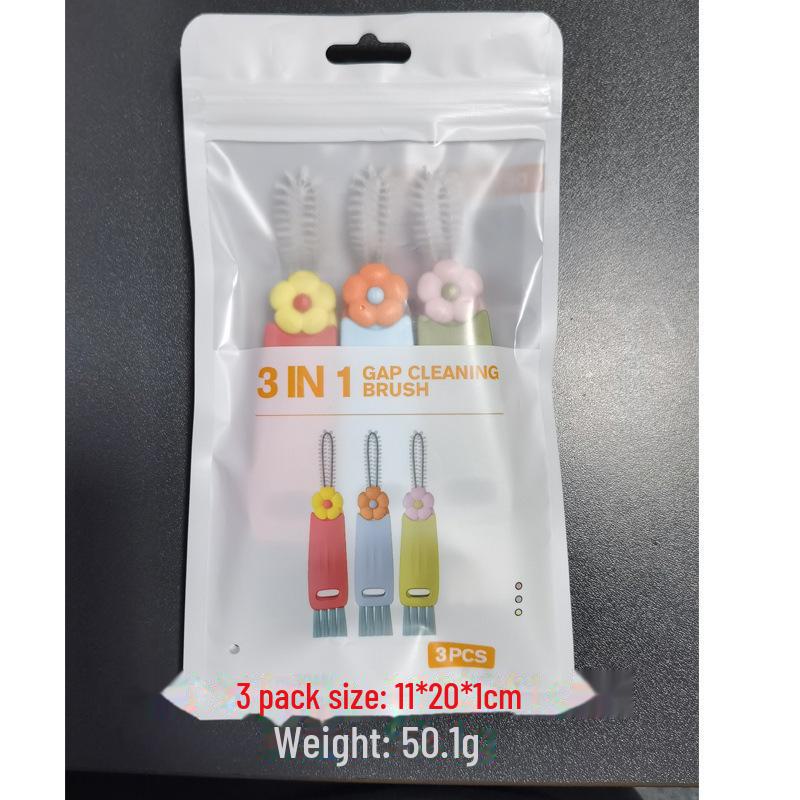 Top-Selling Petal Crocodile 3-in-1 Thermos Cup with Cover Brush and Gap Cleaning Brush Attachment