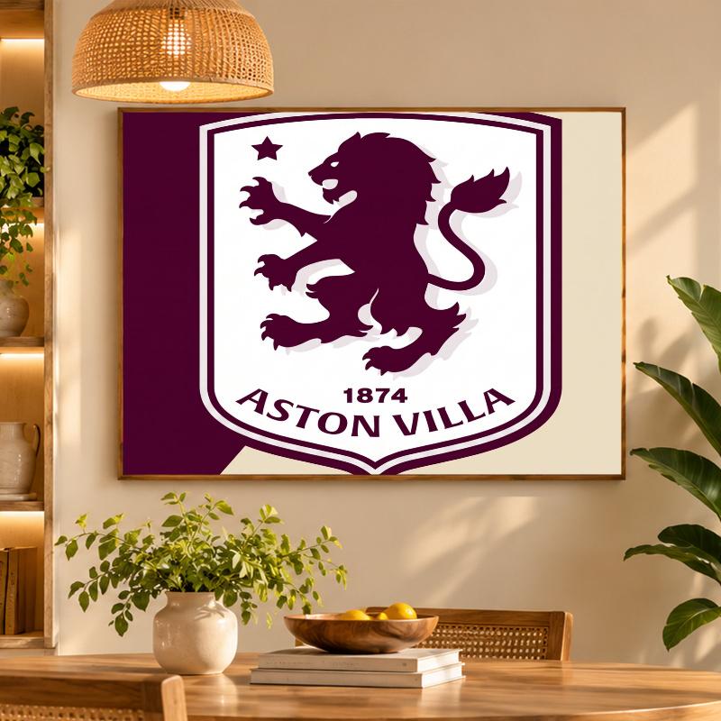 5D Diamond Painting Aston Villa Football DIY Full Drill Diamond Art Kit Home Decoration
