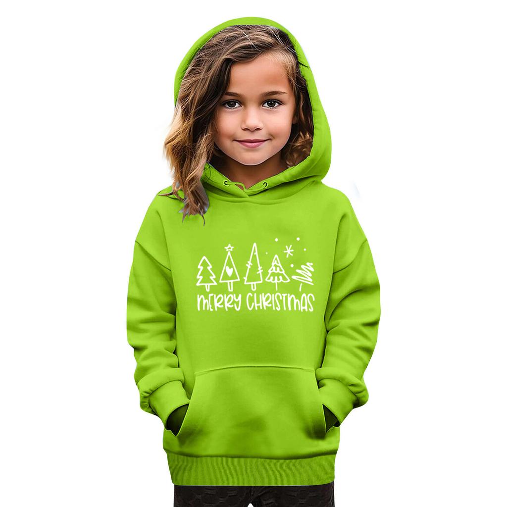 Gensere for tenåringsjenter Hettegensere Langermet Genser med snøring Søt Oversized hettegenser Juledag