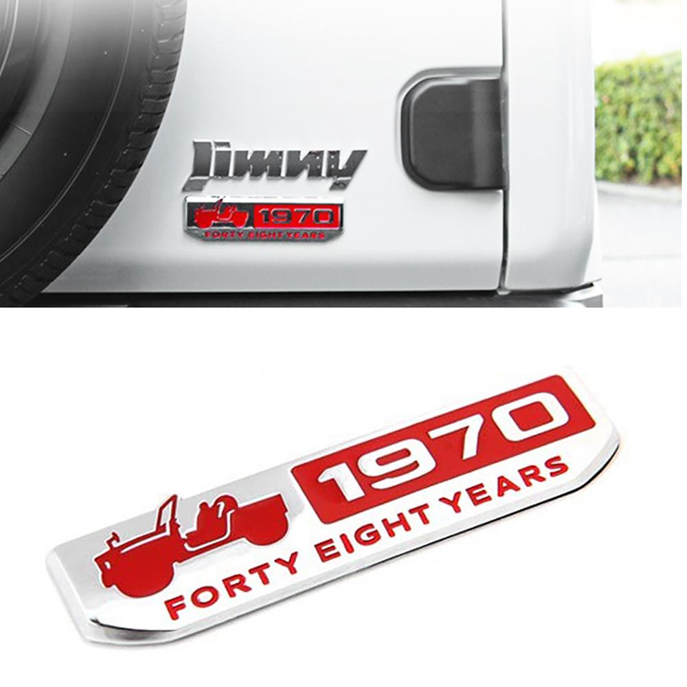 Logo Auto Marchio Commemorativo 1970 Adesivo Metallico 3D Per 2007 -2021 Jimny JB23 JB43 JB64 JB74w Accessori