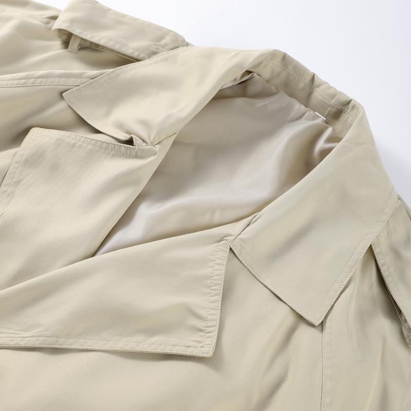 Lapel Tied Windbreaker Jacket Women's Commute Long Sleeve A-line Style Elegant Jacket Fashion Streetwear 2025 Autumn