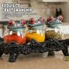Witchy Frog Apothecary Spice Jars Clear Seasoning Jars Gothic Style Salt Sugar Pepper Canister Containers With Lids For Kitchen