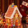 Yousheng Gingerbread House Christmas Decoration Resin Gingerbread Christmas Tree Hanging Ornaments for Tree Holiday Party Home Decor