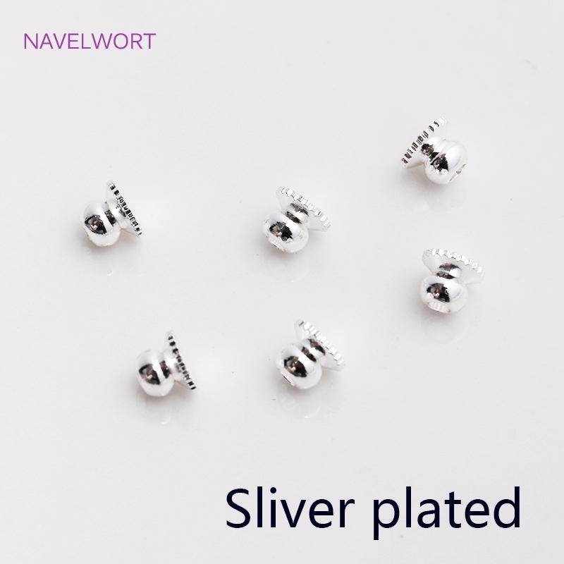 Brass Metal Beads Caps Spacer Beads For Bracelet Necklace Making Accessories 14K Real Gold Plated Separation Beads Wholesale