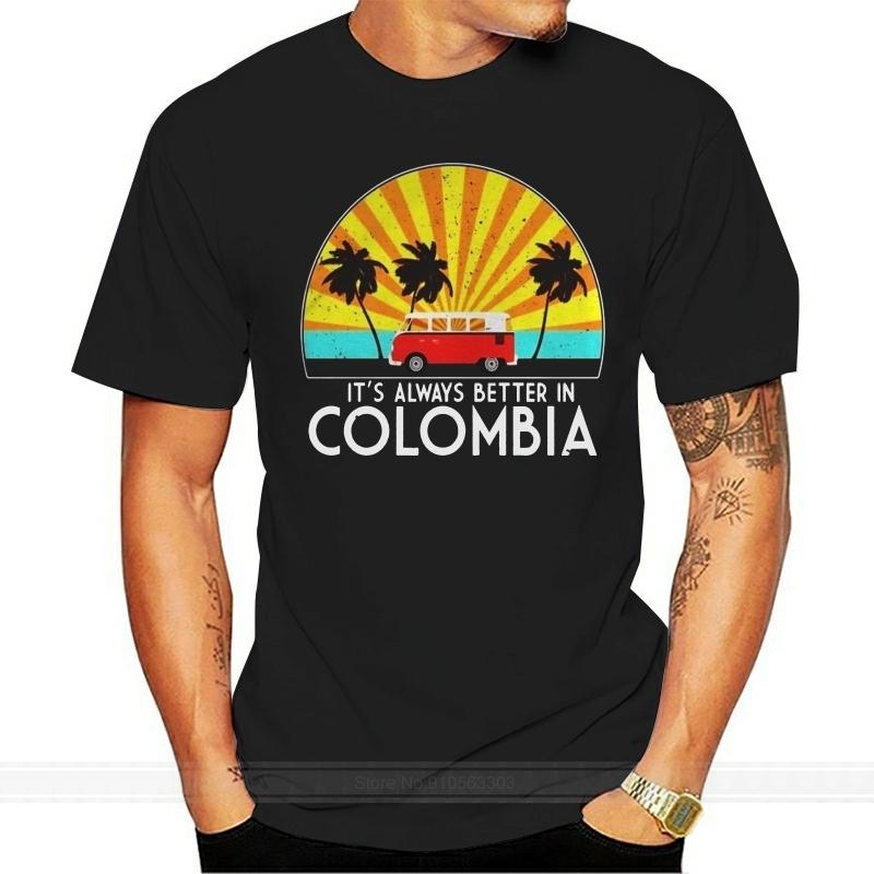 T Shirt Fashion Men Tshirt Colombia Souvenir TShirt Colombia Gift TShirt Fashion Tshirt Men Cotton Brand Teeshirt S