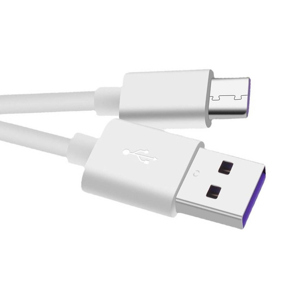 Weißes 1m Datenkabel 5A Typ-C Schnellladekabel für Android für Huawei Honor für Xiaomi Mobiltelefon