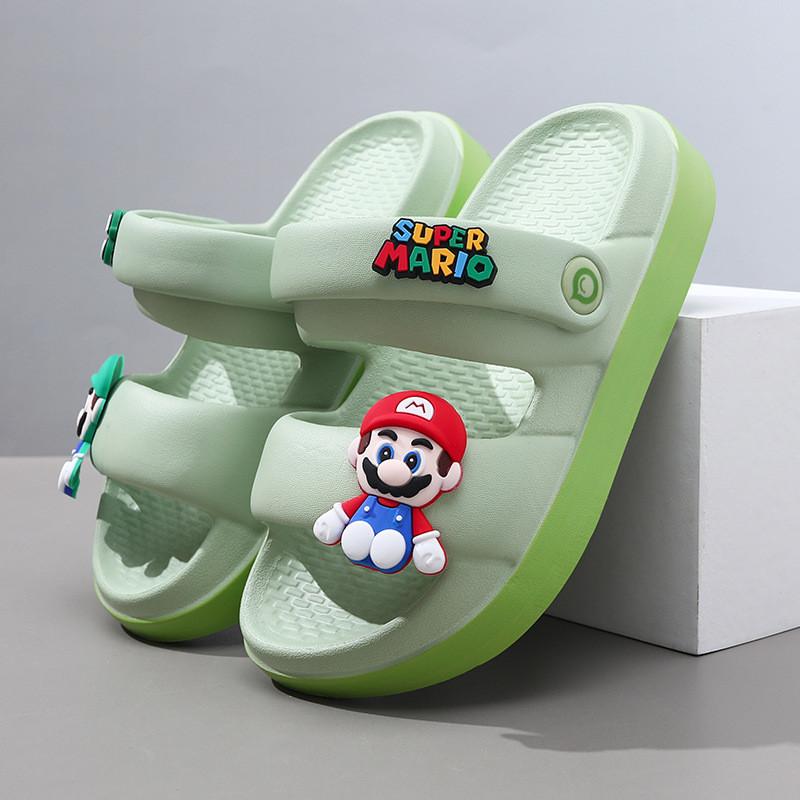 Stilvolle Mario Kinder Sandalen Sommer Indoor Slipper für Jungen Modisches Strandfußbekleidung