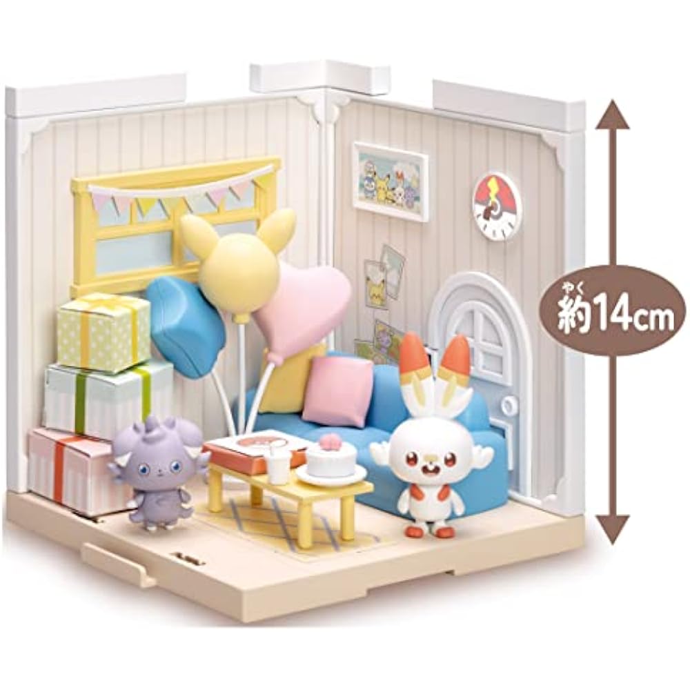 TAKARA TOMY (TAKARA TOMY) Plastic Pokemon Pokepiece House Lounge Hibany & Meow Spur for Girls