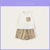 Cartoon Kids Summer Vest And Shorts Set With Cotton Fabric For Ages 3 To 8