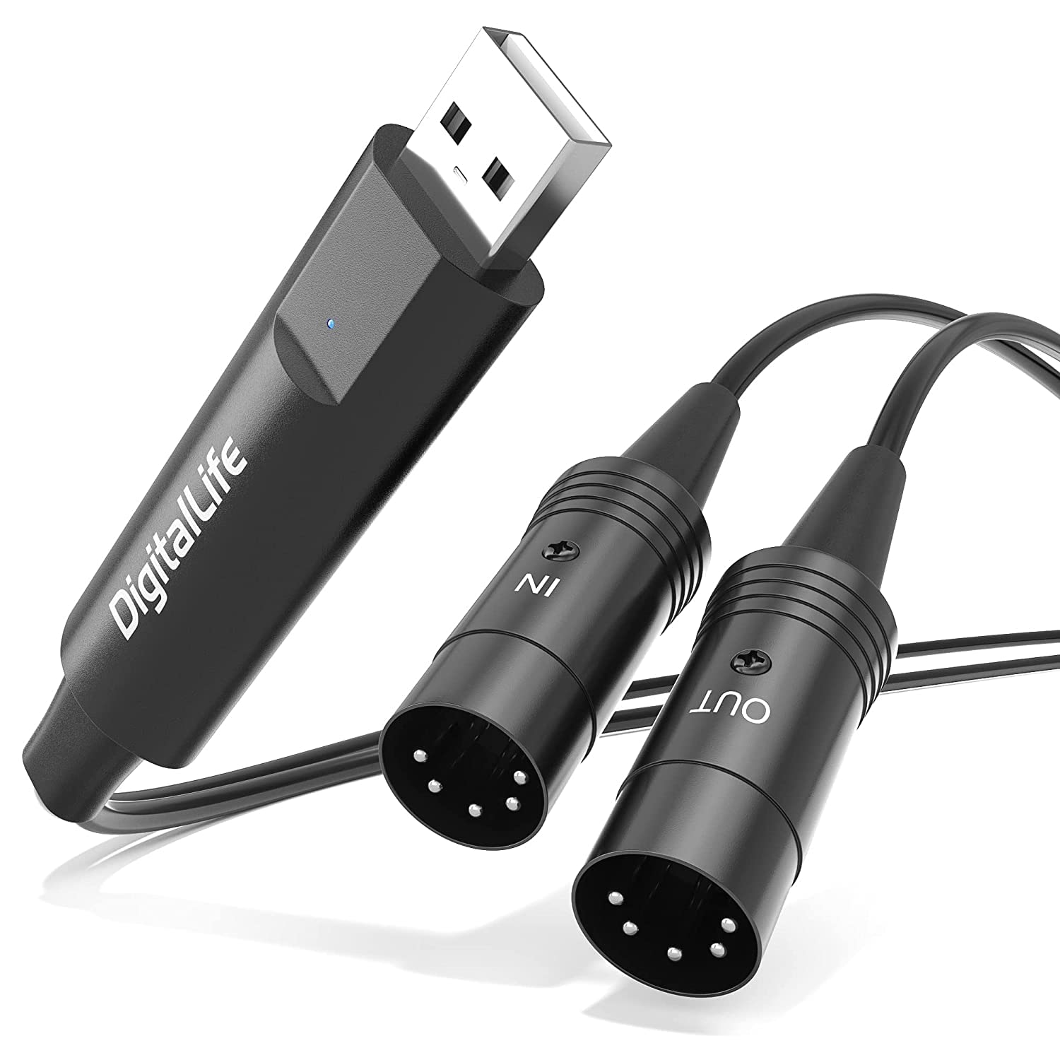 

DigitalLife Interface 1 Easily connect electronic instruments to your PC MIDI cable compatible DriverGenius Japan distributor USB-MIDI (5-pin DIN,