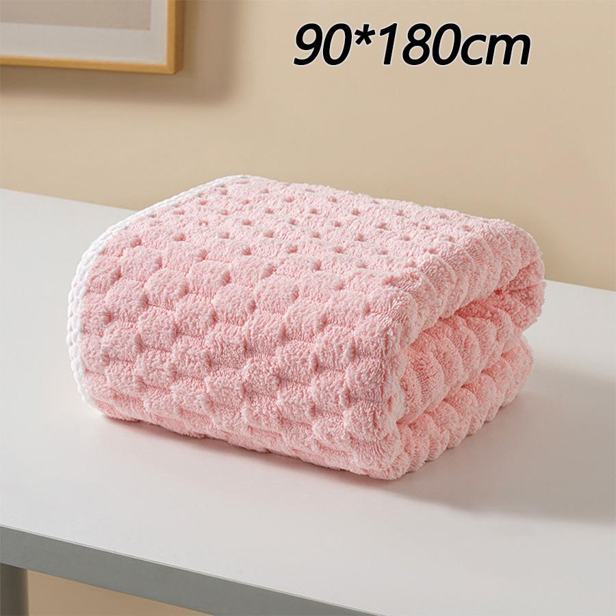 1 Pcs Large coral fleece bath towel, 90*180cm/70*140cm towel, light, soft and comfortable, absorbent and quick drying