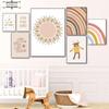 Nursery Wall Umělecká reprodukce Plakát s alpakou Rainbow Painting Sunshine Prints Dětské Boho Plakáty Nordic Wall Pictures for Baby Room Decor