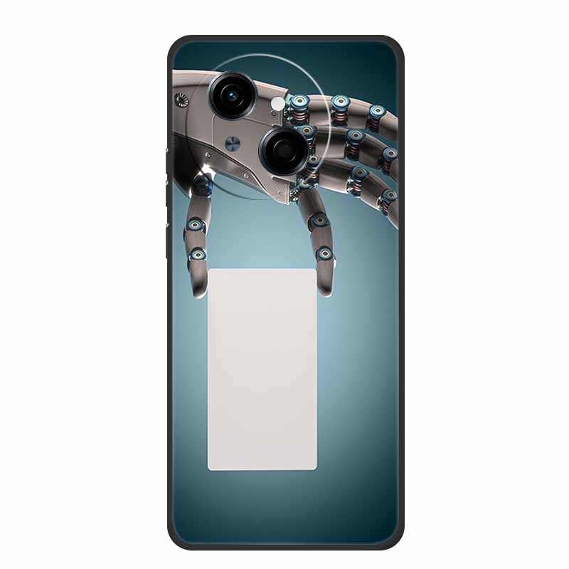 For Tecno Spark 40C Phone Case 6.67" Fashion Photos Black Silicone Soft TPU Case For Tecno Spark 40C Back Cover Cases 40 C Coque