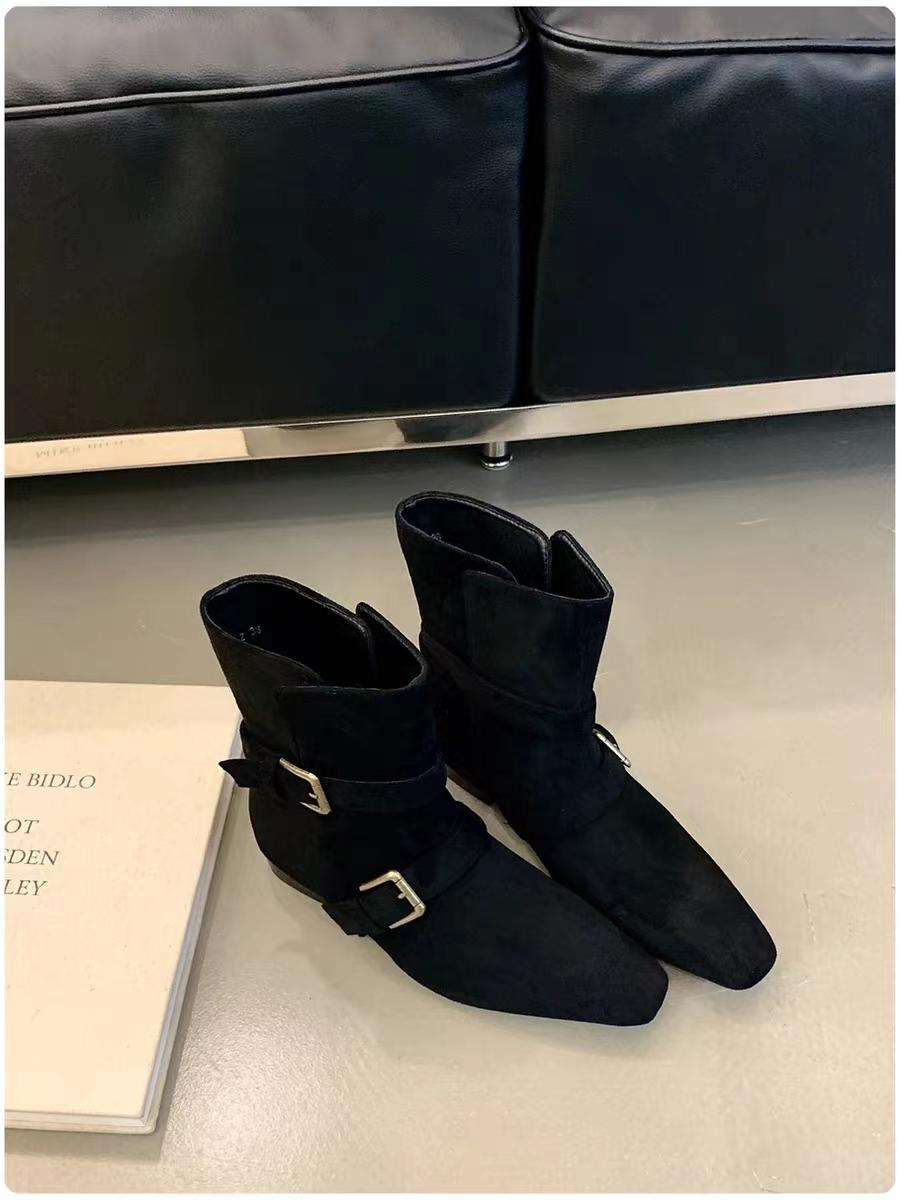 

Модные новые осенне-зимние женские ботинки для активного отдыха 2024 года, высококачественные модные нескользящие однотонные женские туфли Botines De Mujer 40 чёрный