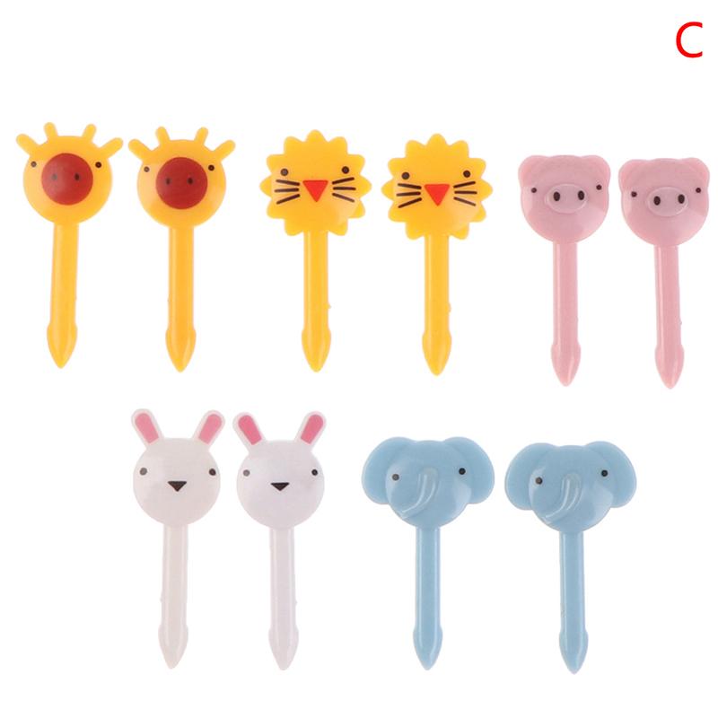 6/10 ks/balení mini kreslené dětské svačinové dezertní párátko na bento obědy dekorace