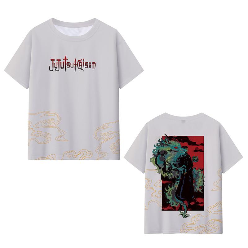 Satoru Gojo Japanese Anime Jujutsu Kaisen T-Shirts 3D Printed Summer Quick Dry Round Neck Short Sleeves for Men Polyester Do Not Fade