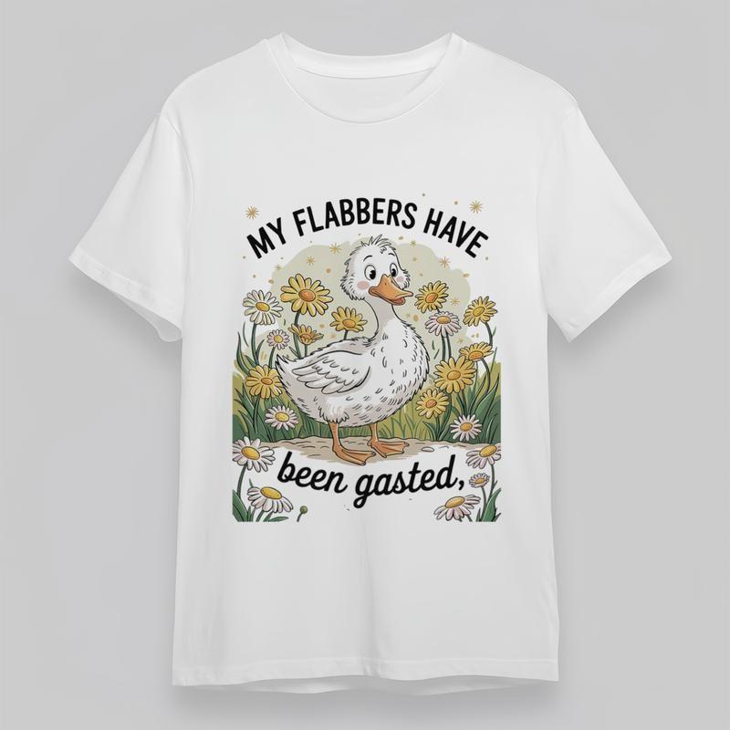 

Women s Plus Size Comfortable Classic T-Shirt Smiling Duck Daisy Garden Tee USA 4XL