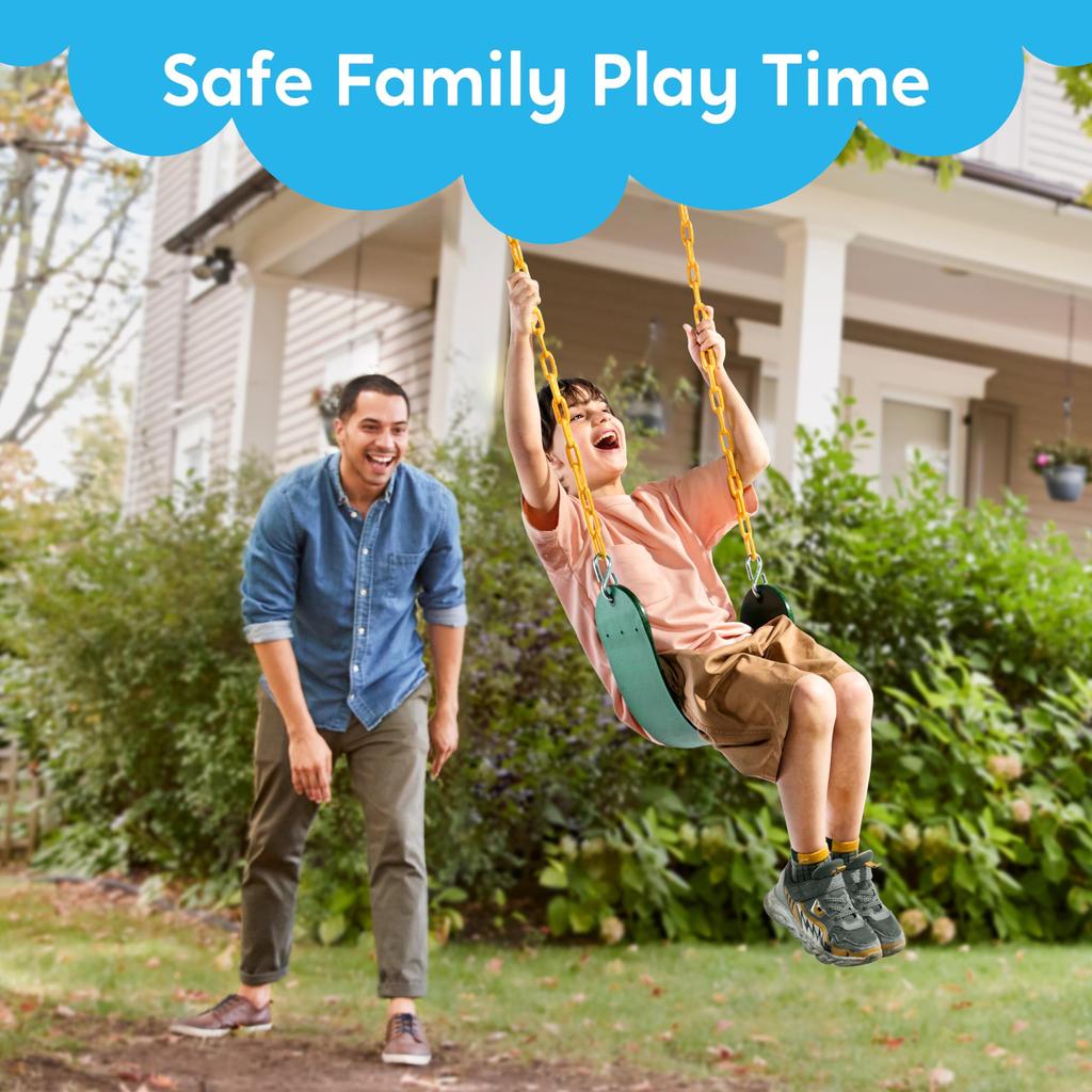 Joyfy 3 Pack Assorted Kids Swing Set Heavy Duty Swing Set Accessories Replacement for Adult Home Outdoor Backyard
