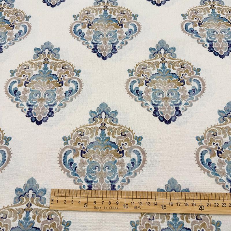 

0.5m/1m/2m Encrypt Cotton Linen Element Printed Fabric For Decorative Cloth Tablecloths Curtains Sofa Covers Handmade DIY Fabric 50x150cm