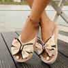 Fashion 2025 New Ladies Shoes Open Toe Women's Slippers Fashion Outdoor Daily Summer Butterfly-knot New Plus Size Light Flat Slippers