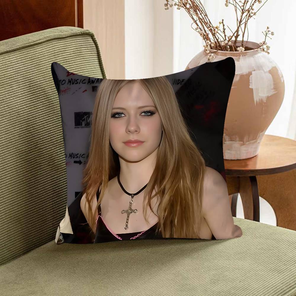 A-Avril Lavigne Kissenbezug 30x50 Polyester Sofakissen Dekorative Wurfkissen Heimdekoration Kissenhülle