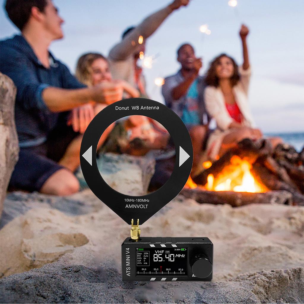 AMNVOLT V4 ATS MINI Radio 1.9inch IPS Screen Portable AM FM Radio Receiver LSB USB Transistor Pocket Radios for Indoor Outdoor