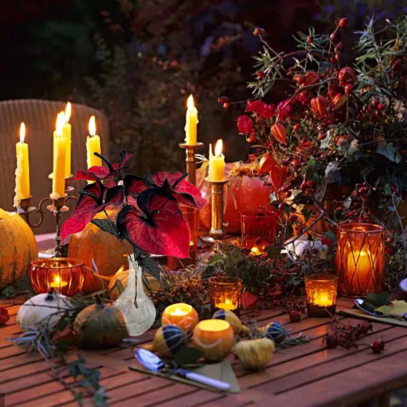 Halloween Plastics Arrange Props Bouquet Home Simulated Horseshoe Lotus Ornament Multiple Colors Desktop Table Party Decoration