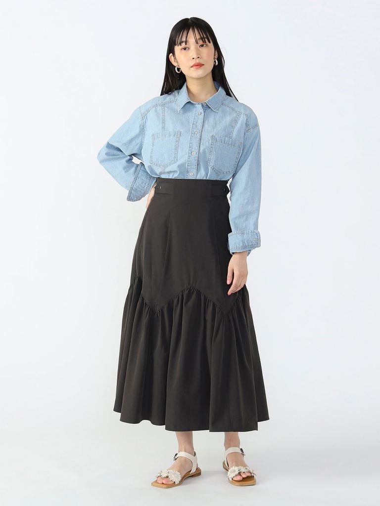Skirt Jagged Flare Skirt CHARCOAL ONE SIZE [BEAMS HEART] Women's