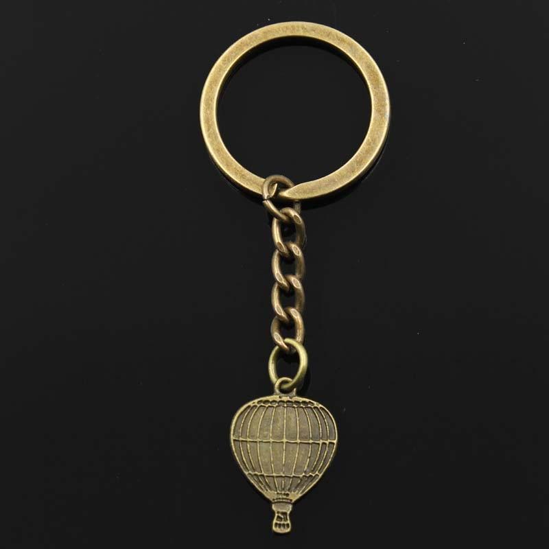 

Модный 30 мм брелок для ключей, металлический брелок для ключей, ювелирные изделия, античная бронза, серебро, цветное покрытие, воздушный шар 24x16 мм, кулон бронзовый