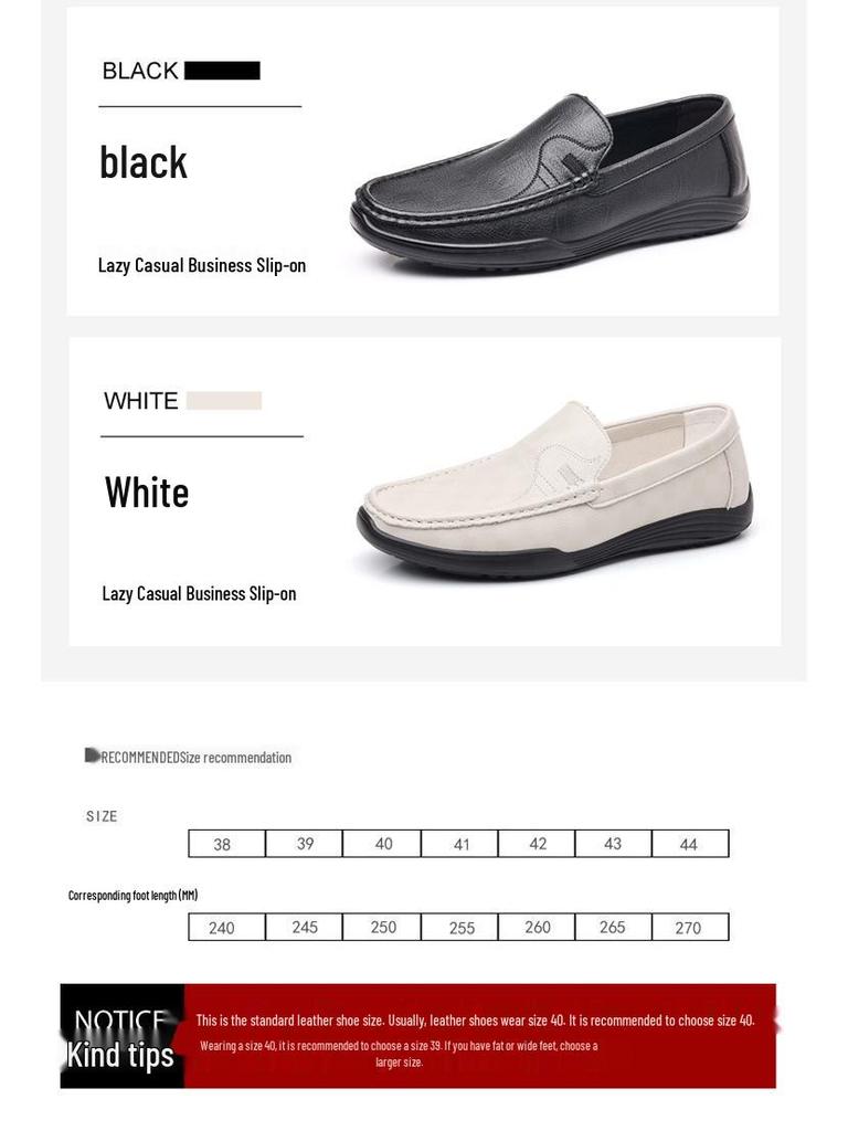 Men's Casual Leather Moccasins - 2025 Autumn, Breathable, Soft Sole, Slip-On Driving Shoes