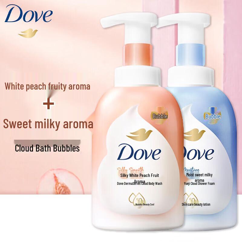 Dove Gentle Amino Acid Foam Bath Duo Set