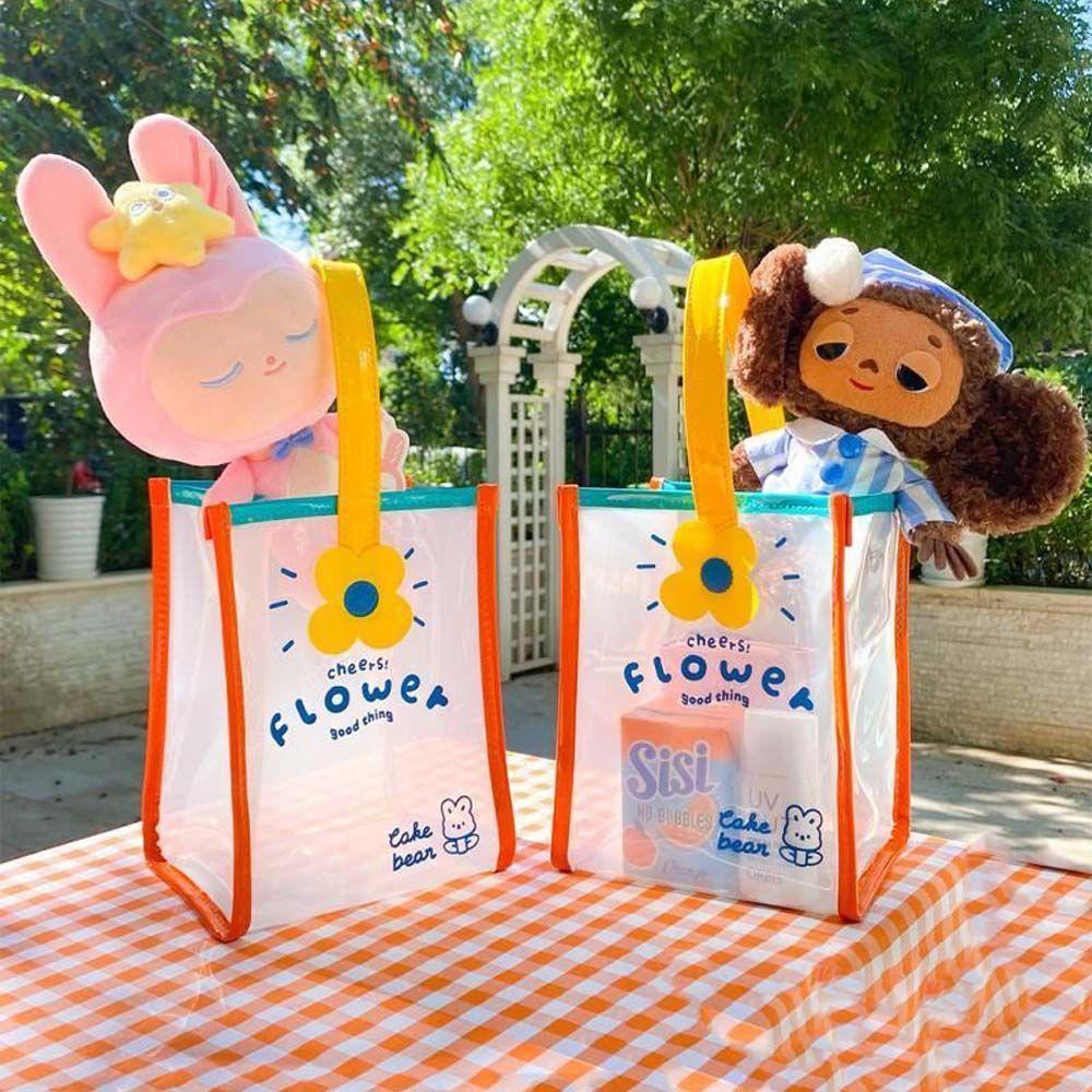Beach Bag Kids Lunch Box Transparent Bag Gift Bag PVC Tote Bag Lunch Bag Women Handbags Picnic Tote