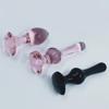 Glas Analplug Sexspielzeug für Frauen Rosa Herz Analstimulator Kristall Buttplug Frauen Männer Prostata Massage Vagina Analplug Kugeln