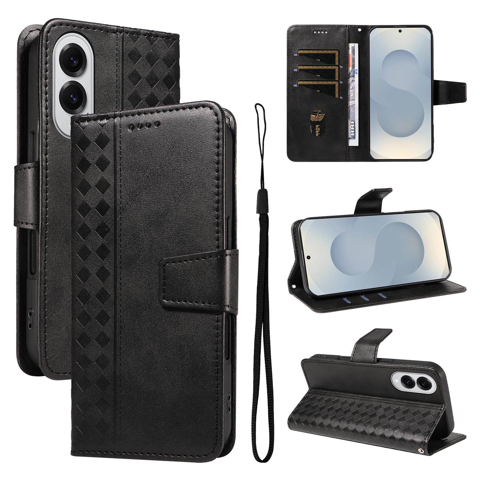 

Flip Card Solt Wallet Leather Phone Case For Samsung Galaxy A26 A36 A56 A55 A15 A35 S25 Ultra S24 Plus S23 S22 Book Bag Cover Galaxy S24 FE чёрный