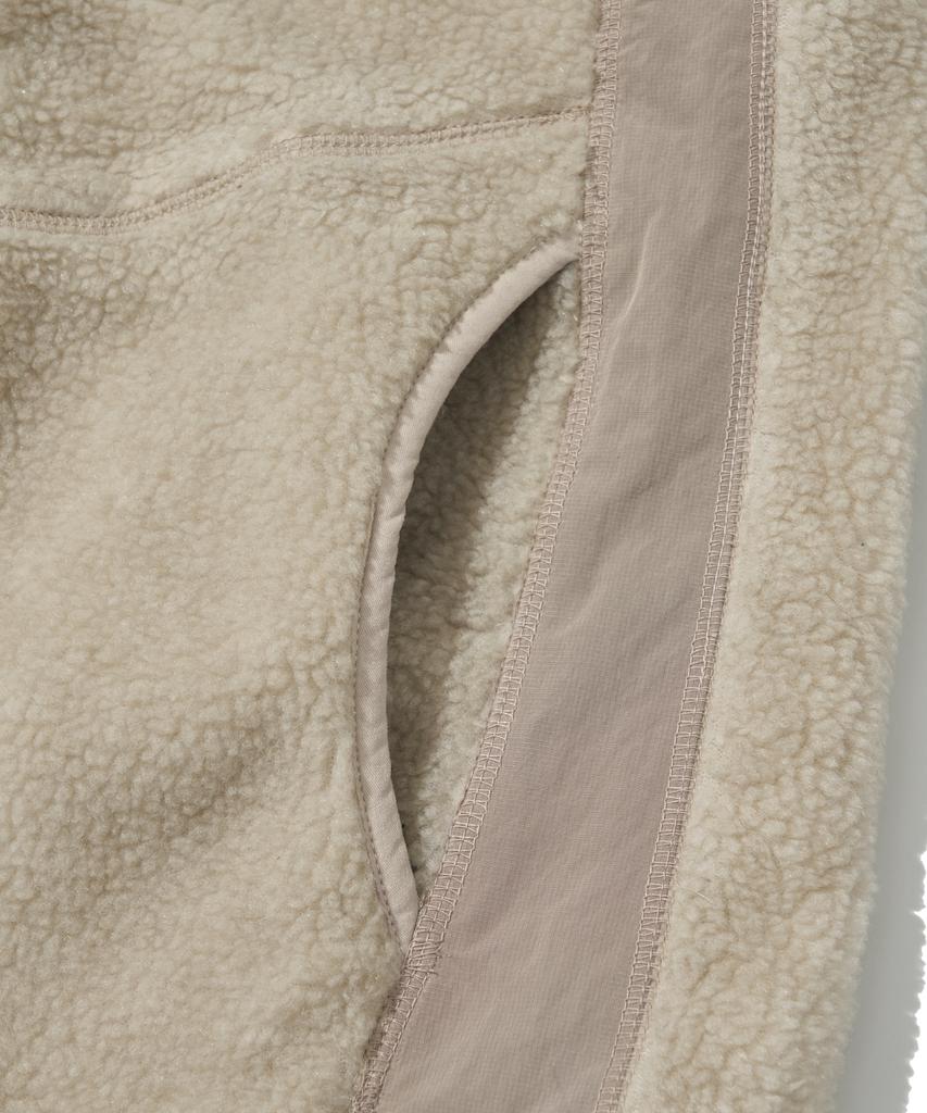 Welter Experiment Chest Holepocket Fleece Vest_Cream_Wol049